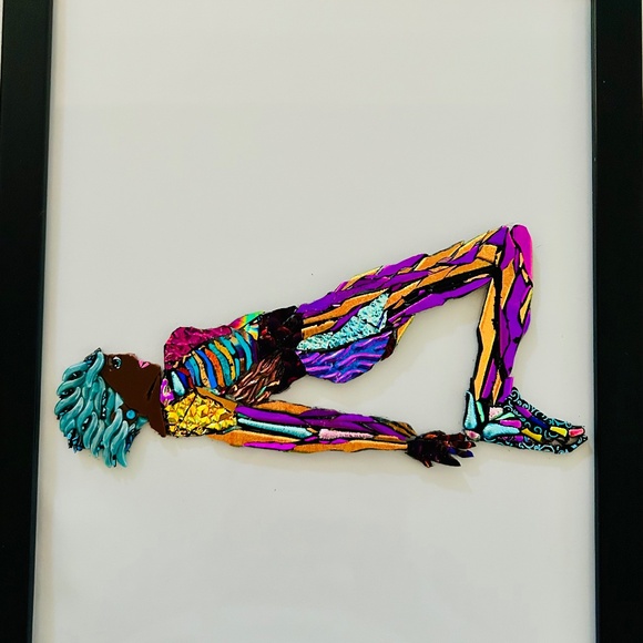 Glass Wall Art Yoga Pose 